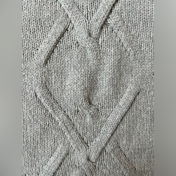 NWT One Teaspoon Nemesis Distressed Cable Knit Sweater in Grey Spirit - Large - Picture 4 of 16